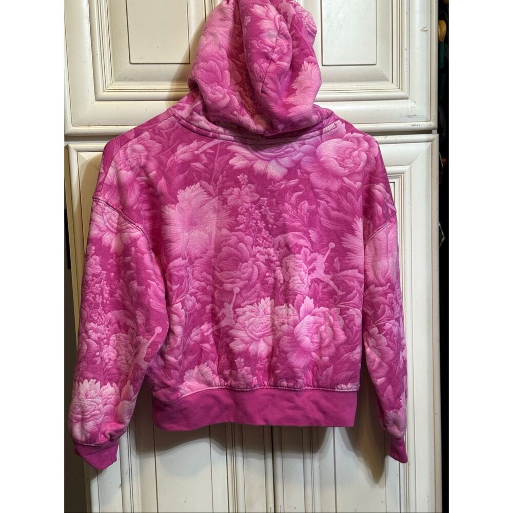 Nike Jordan Big Girl's Floral Brooklyn Essentials Pullover Hoodie Pink L(12-13) - Picture 8 of 9